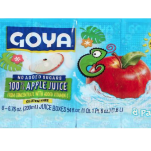 GOYA 100% APPLE JUICE 6.76 OZ 8 PK