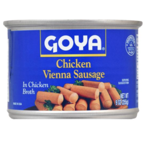 GOYA CHICKEN VIENNA SAUSAGE IN CHICKEN BROTH 9 OZ