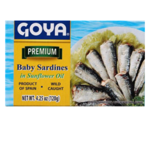 GOYA PREMIUM BABY SARDINES IN SUNFLOWER OIL 4.25 OZ