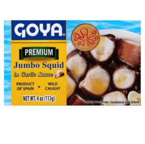 GOYA PREMIUM JUMBO SQUID IN GARLIC SAUCE 4 OZ