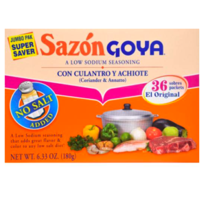 GOYA SAZON CORIANDER & ANNATTO NO SALT SEASONING PACKET 36 CT