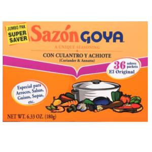 GOYA SAZON CORIANDER & ANNATTO SEASONING JUMBO PAK 6.33 OZ