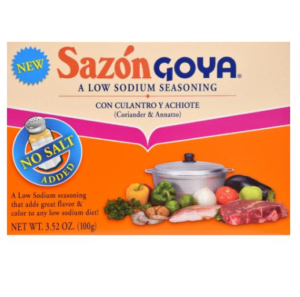 GOYA SAZON CORIANDER & ANNATTO SEASONING NO SALT 3.52 OZ