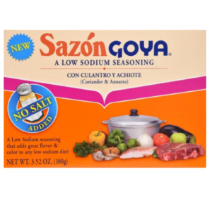 GOYA SAZON CORIANDER & ANNATTO SEASONING NO SALT 3.52 OZ