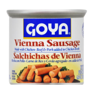GOYA VIENNA SAUSAGE WITH CHICKEN BEEF & PORK IN BROTH 4.6 OZ