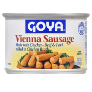 GOYA VIENNA SAUSAGE WITH CHICKEN BEEF & PORK IN BROTH 9 OZ